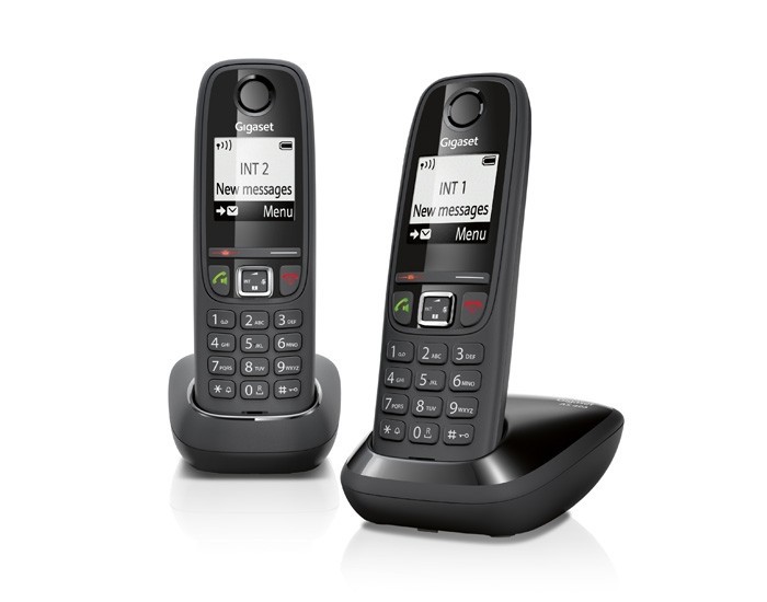 Gigaset AS405 Duo Telefono DECT Nero Identificatore di chiamata