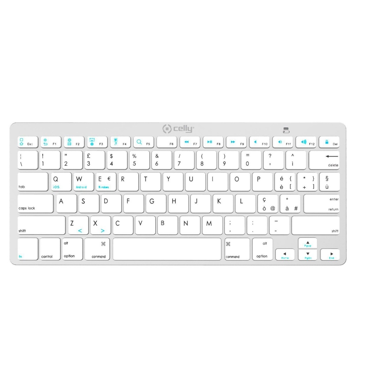 Celly SWKEYBOARDBT tastiera QWERTY Bianco