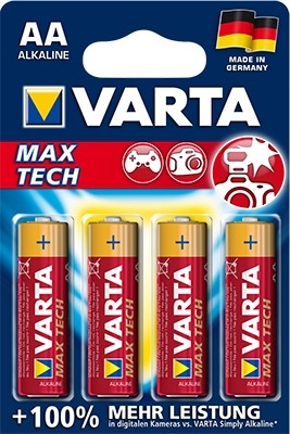 Varta Max Tech AA 1.5V Batteria monouso Stilo AA Alcalino