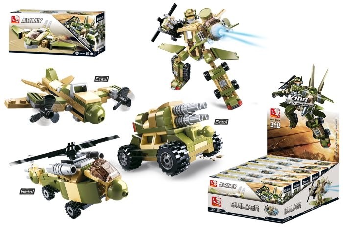 COSTRUZIONI ARMY ROBOT 6 IN 1 PZ.6 636