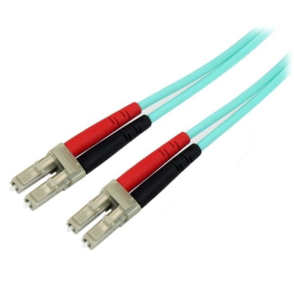 StarTech.com Cavo patch duplex LSZH fibra multimod. 50/125 2 m 10 Gb Aqua LC-LC