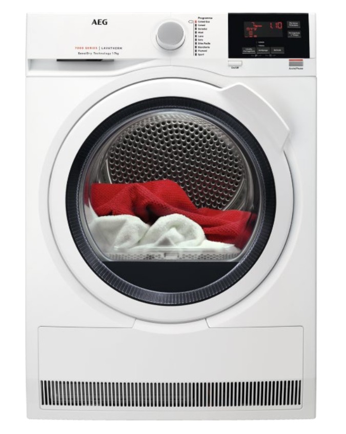 Aeg T7DBG743 - Asciugatrice Serie 7000 a Carica Frontale, 7 Kg, Bianco, Classe A++