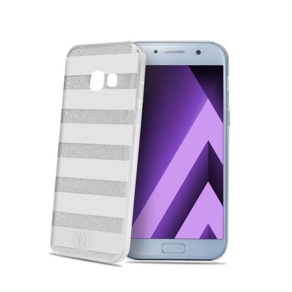 Celly STRIPES645SV custodia per cellulare 13,2 cm (5.2") Cover Argento