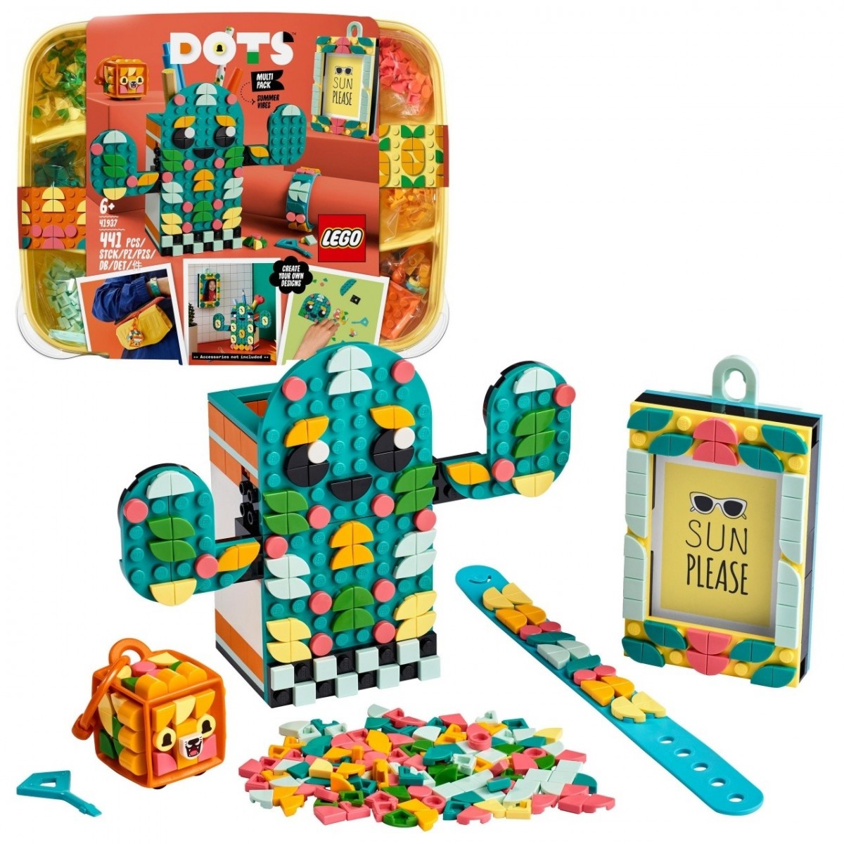 LEGO DOTS 41938 Designer Box Creativa, Kit Fai da Te per Bambini