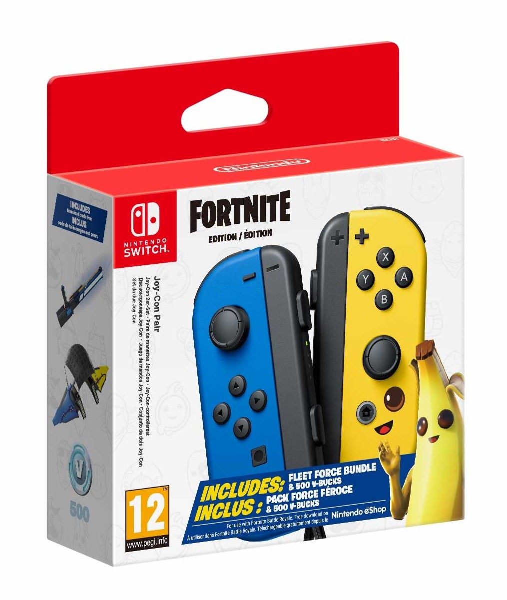 Nintendo Joy-Con Pair Fortnite Edition Blu, Giallo Bluetooth Gamepad Analogico/Digitale Ni...