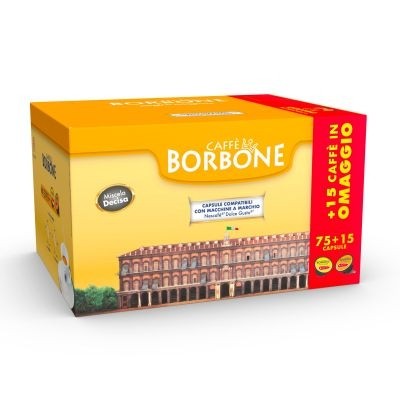 BORBONE DOLCE RE DECISA 75+15 PZ SCATOLA 75 PZ +15 PZ OMAGGIO COMPATIBILE DOLCE GUSTO