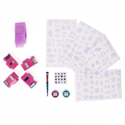 Kit tatuaggi glitter, set di tatuaggi temporanei per bambini - 24 colori  glitter