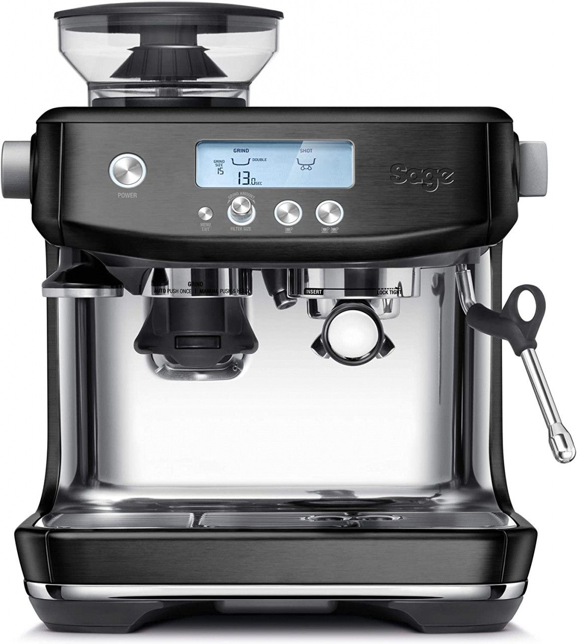 Sage The Barista Pro - Macchina per Caffè Automatica, 1680 W, 2 Lt., 5 Impostazioni Pre-Pr...