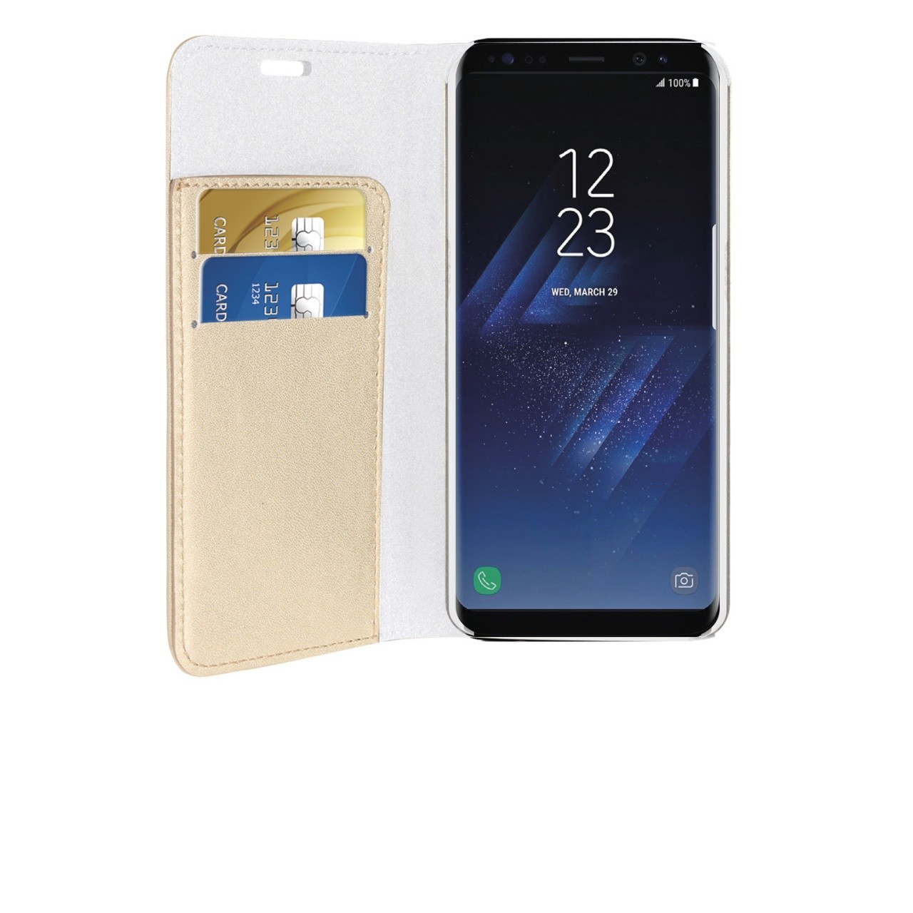 Phonix Custodia a Libro in Ecopelle Sparkling per Samsung Galaxy S8 Plus - Oro