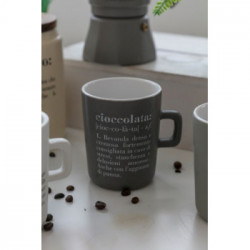 Villa D'Este Home Tivoli 'Victionary', Mug cioccolata con manico e scritta