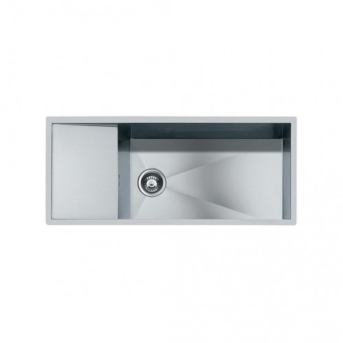 Foster 1220 050 - Lavello Quadro Sopratop o Filotop, Inox spazzolato, 100x44 cm