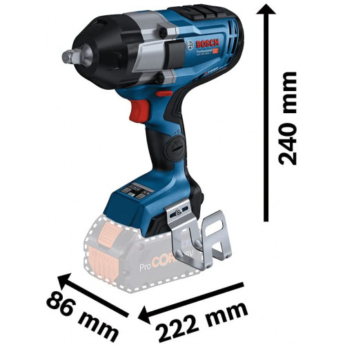 Bosch GDS 18V-1000 C - Avvitatore a Massa Battente ProCORE 18V, 350-1000  Nm, Bluetooth, L-Boxx, Senza Batteria e Caricabatt.