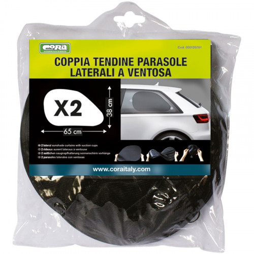 TENDINE PARASOLE A VENTOSA TRAPEZIO NERE 65x38 CM