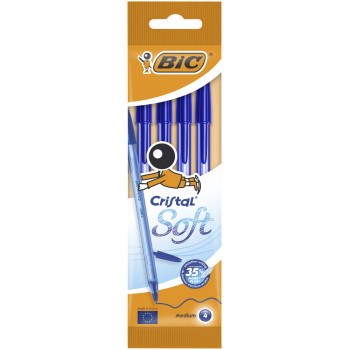 PENNE SFERA METALLO CRISTAL RE'NEW + 2 REFILL BIC - Col.Blu