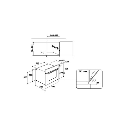 HOTPOINT Forno elettrico con funzione di pulizia pirolitica FA3 840 P IX HA  Hotpoint