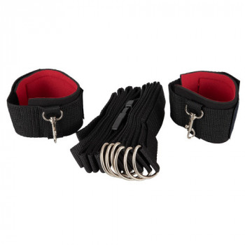 Bad Kitty Door & Bed Restraints - Set Bondage per Letto e Porta, Colore Nero