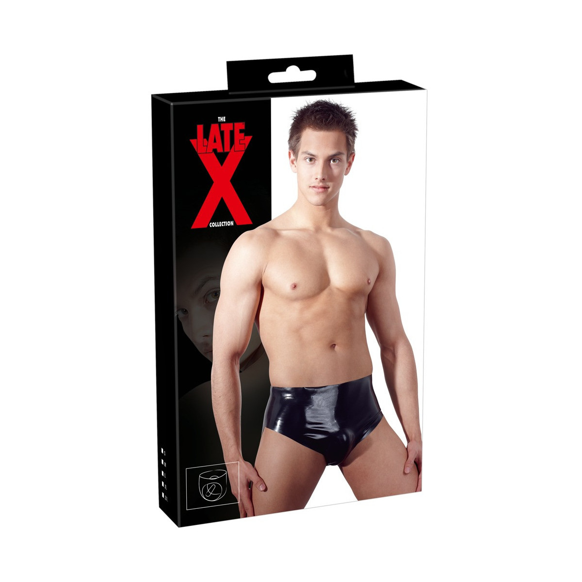 Late X Briefs - Slip, Lattice, Uomo , Plug Anale, Gonfiabile, Nero, Taglia L