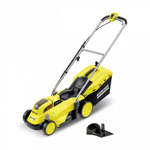 Karcher LMO 18-33 Battery - Rasaerba a Batteria, 18 V / 5,0 Ah, Altezza Taglio 35-65 mm, Taglio 33 cm