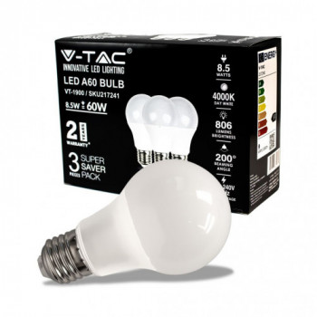 LED Bulb - 8.5W E27 A60...