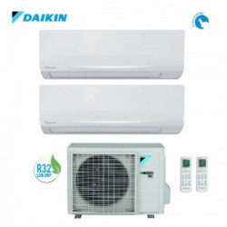 Daikin Dual Split 9000 + 9000 ATXF25A - Kit clima Multisplit, R32, Siesta  Classic, A++/A+