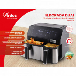 Ardes Eldorada Mini Singolo 2 L Indipendente 1000 W Friggitrice ad aria  calda Nero