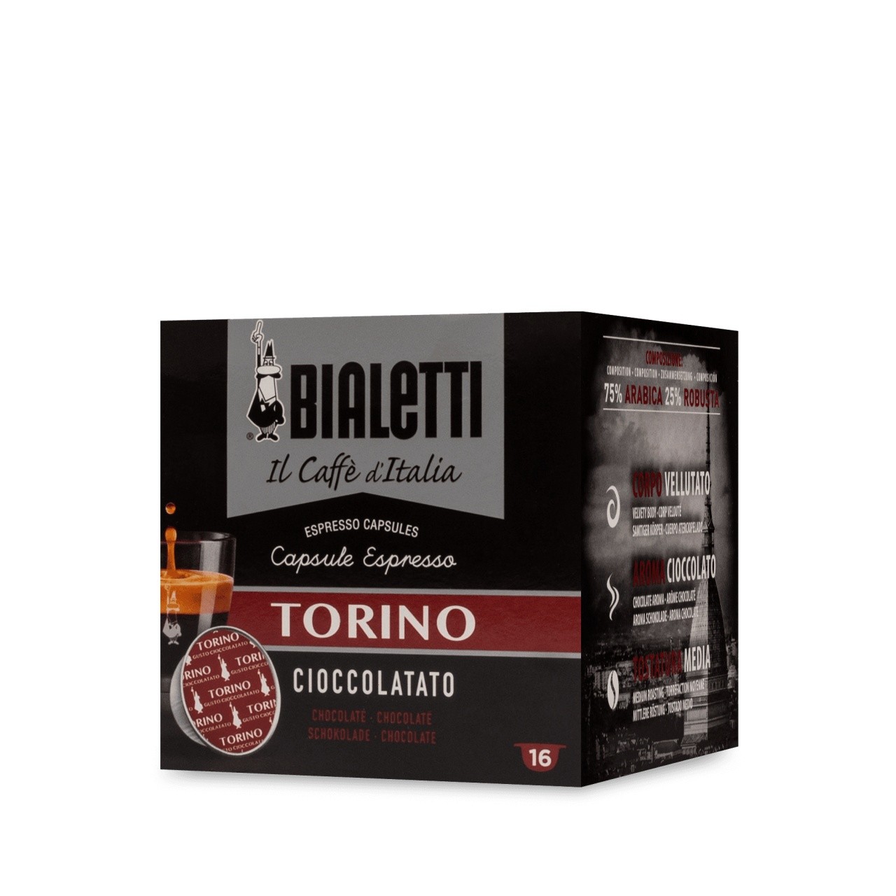 Bialetti Torino Capsule caffè Tostatura media 16 pezzo(i)