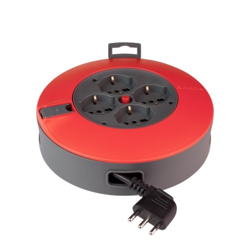 Poly Pool PP2730 prolunghe e multiple 4 m 4 presa(e) AC Interno/esterno Nero, Rosso