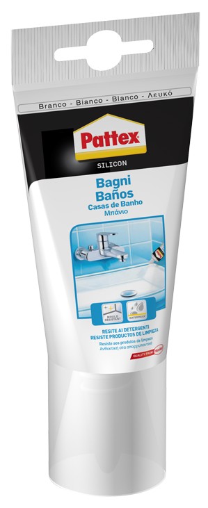 Pattex Bagni Bianco 150ml Gel Adesivo in silicone