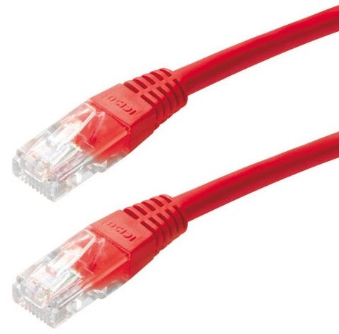 Mediacom 1m Cat5e UTP cavo di rete Rosso